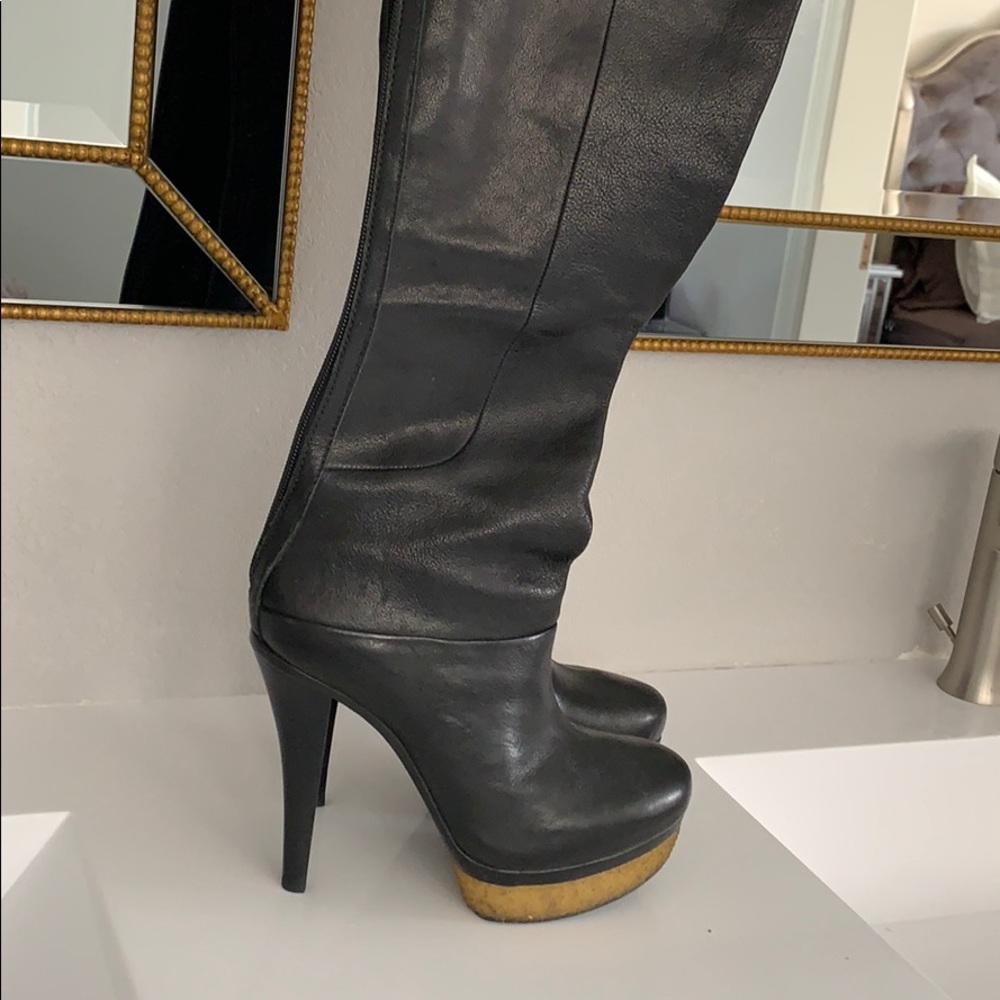 BCBG OVER THE KNEE REAL LEATHER BOOTS